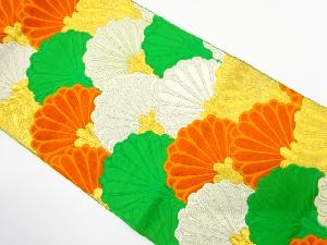 アンティーク　菊青海波模様織り出し袋帯（着用可）